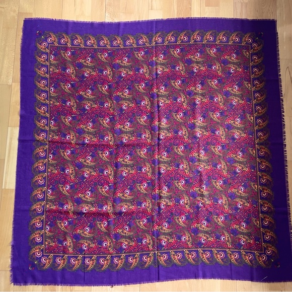 Wool Paisley & Floral Scarf - Picture 4 of 8